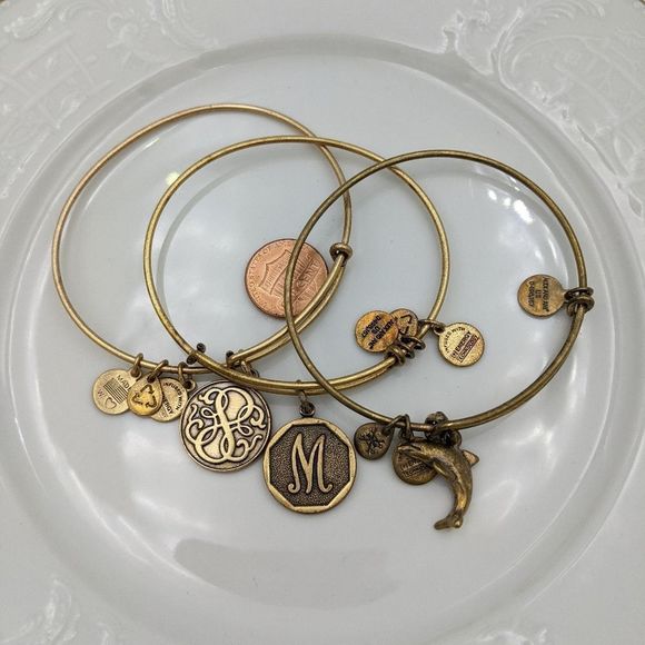 Alex and Ani Rafaleian Silver Set of 3 Bracelets - Picture 4 of 10